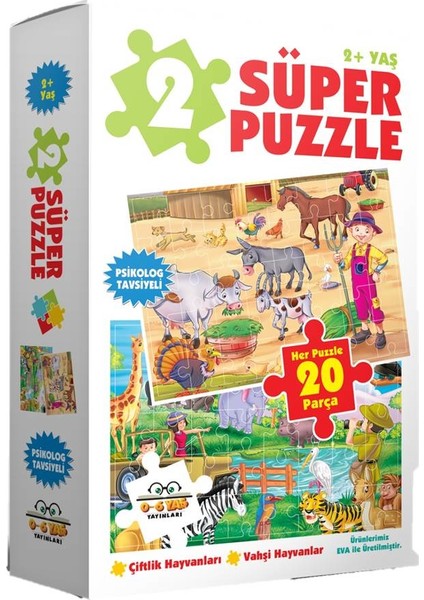 2 Süper Puzzle - Çiftlik Havananları + Vahşi Havanlar