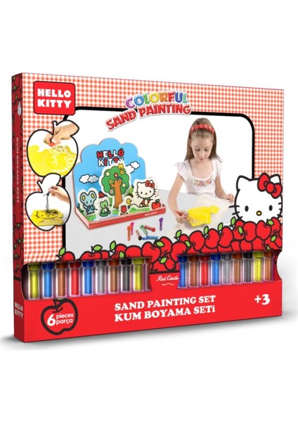 Red Castle Hello Kitty 3D  Büyük Kum Boyama Aktivite Seti