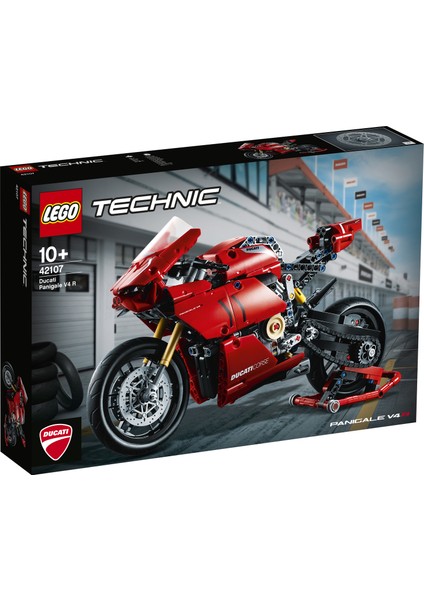 Technic Ducati Panigale V4 R 42107 - 10 Yaş ve Üzeri Yüksek Performanslı Oyuncak Arabaları Seven Çocuklar için Koleksiyonluk Yaratıcı Oyuncak Model Yapım Seti (646 Parça)