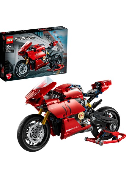 Technic Ducati Panigale V4 R 42107 - 10 Yaş ve Üzeri Yüksek Performanslı Oyuncak Arabaları Seven Çocuklar için Koleksiyonluk Yaratıcı Oyuncak Model Yapım Seti (646 Parça)