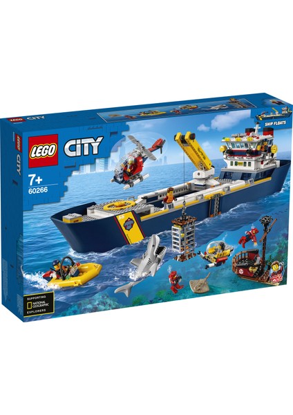 ® City Okyanus Keşif Gemisi 60266 Yapım Seti (745 Parça) modelleri