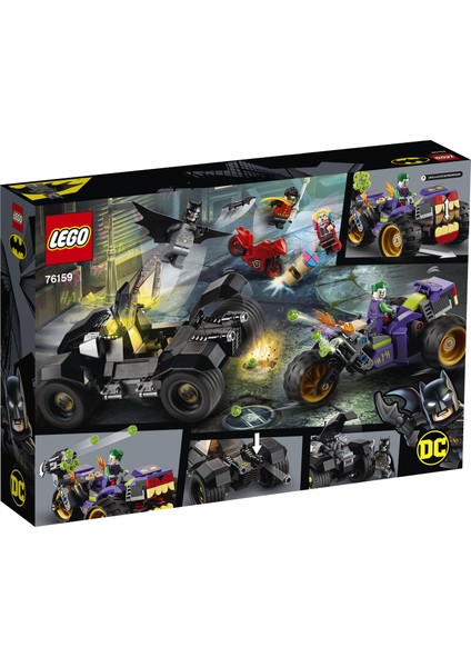 ® DC Batman# Joker'in Üç Tekerlekli Motosiklet Takibi 76159 Yapım Seti (440 Parça)