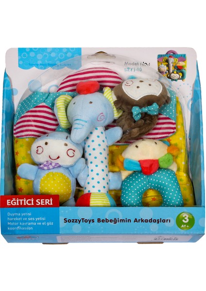 Peluş Oyuncak Seti Hayvan Temalı Yumuşak 24x28 cm 5 Parça Eğitici fiyatları