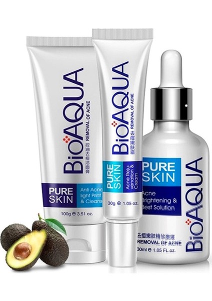 Bıoaqua Pure Skin Sivilceye Meyilli Ciltler için Bakım Seti 3 parça