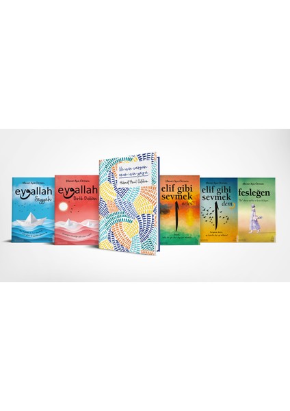 Eyvallah: Seyyah - Eyvallah: Birlik Dükkanı - Elif Gibi Sevmek: Nefes - Elif Gibi Sevmek: Dem - Fesleğen - 5 Kitap - Hikmet Anıl Öztekin + Defter Takım