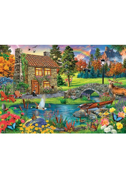 Cottage In The Mountains Puzzle 6000 Parça