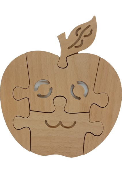 Oyuncak Ahşap Yapboz Kral Elma