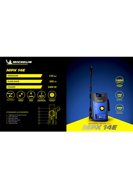 MPX14E 1400W 110Bar Basınçlı Yıkama
