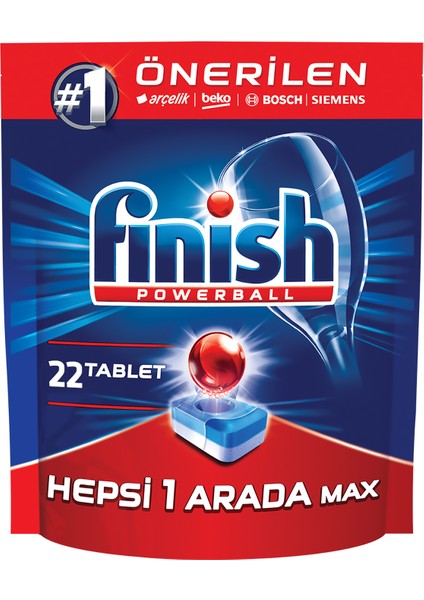 Hepsi Bir Arada Bulaşık Makinesi Deterjanı Tableti 22 Yıkama