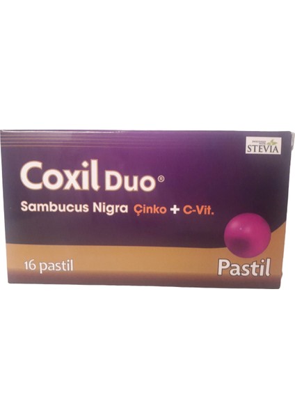 Coxil Duo Çinko + C Vitamini - Sambucol Plus 16 Emilebilir Pastil