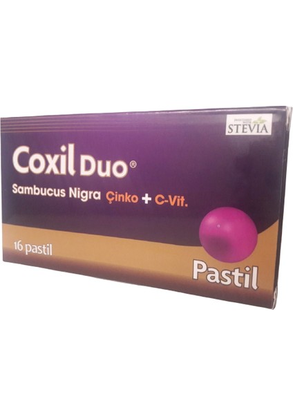 Coxil Duo Çinko + C Vitamini - Sambucol Plus 16 Emilebilir Pastil