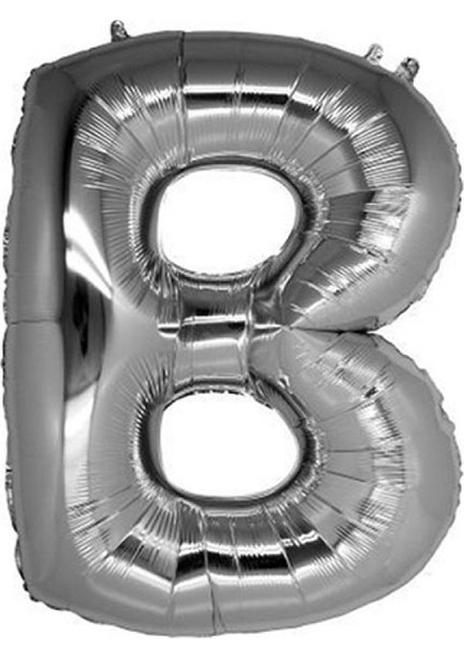 Gümüş Folyo Balon B Harfi 90 cm