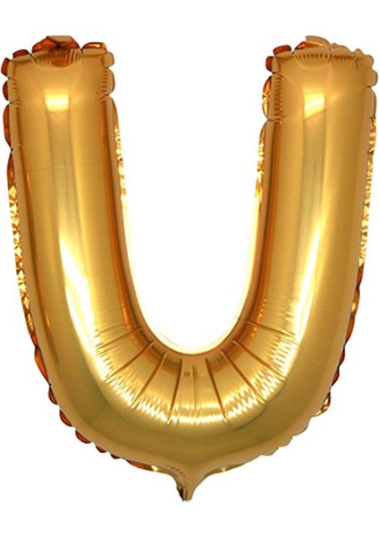 Gold Folyo Balon U Harfi 90 cm