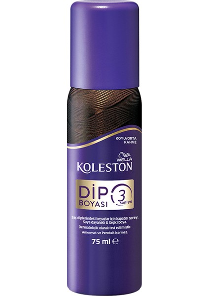 Koleston Dip Boyası 3 Saniye Beyaz Kapatıcı Sprey Koyu/orta Kahve