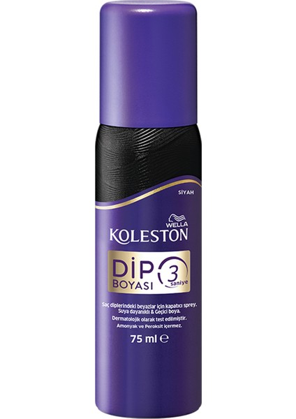 Koleston Dip Boyası 3 Saniye Beyaz Kapatıcı Sprey Siyah 75ML