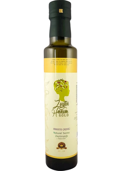 Zeytin Hanım GOLD - Taze Biberiye Çeşnili Soğuk Sıkım Natürel Sızma Zeytinyağı 250 ml