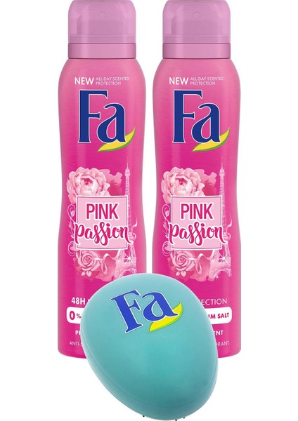 Pınk Passıon Deo Spray 150 ml 2'li Paket + Saç Açıcı Tarak