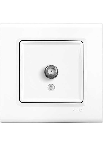 Viko Linnera/Rollina Beyaz Uydu Prizi F Konnektör - Sonlu Mek+Kapak Çerçeve Hariç