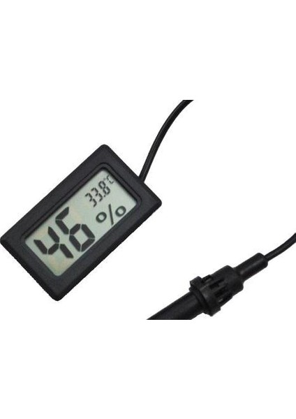 Digital Nem Ve Isı Ölçer Problu Ve 12 Volt Termostat