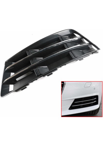 Audi A4 2016 - 2019 Sol Sis Farı Izgarası Çerçevesi Krom Nikelaj