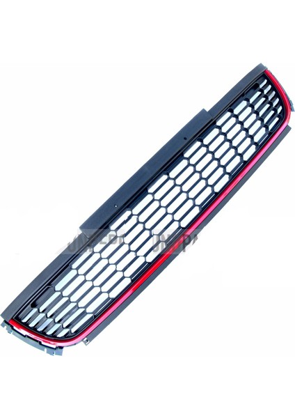 Volkswagen Polo 2010 - 2014 Tampon Orta Izgara Kırmızı Çerçeve