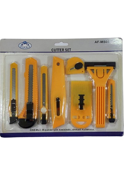 Al-Fa Tools Maket Bıçağı Seti Af-Ms03