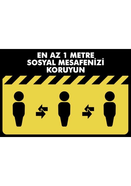 Sosyal Mesafe Uyarı Yer İşaretleme Bandı
