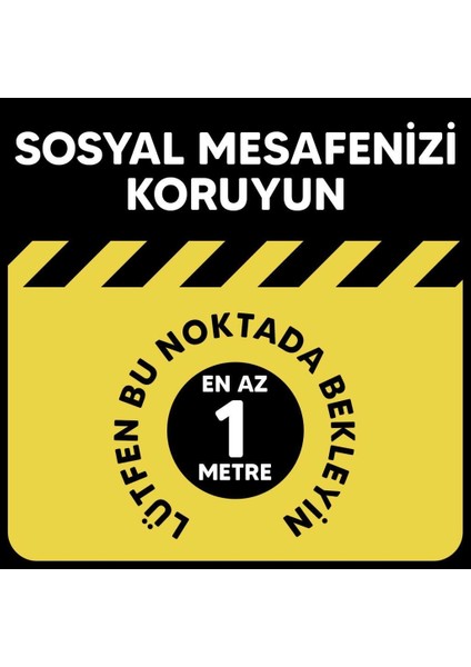 Sosyal Mesafe Uyarı Yer İşaretleme Bandı