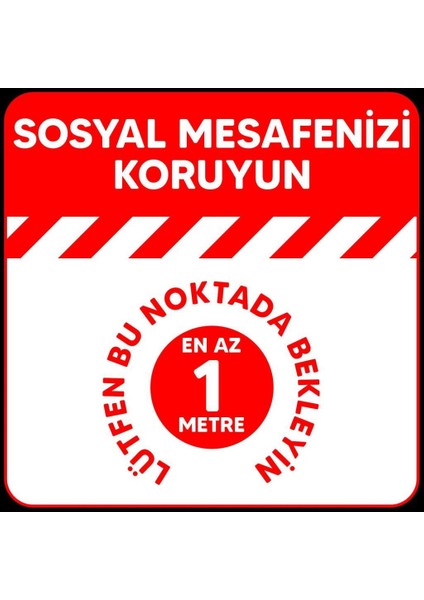 Sosyal Mesafe Uyarı Yer İşaretleme Bandı