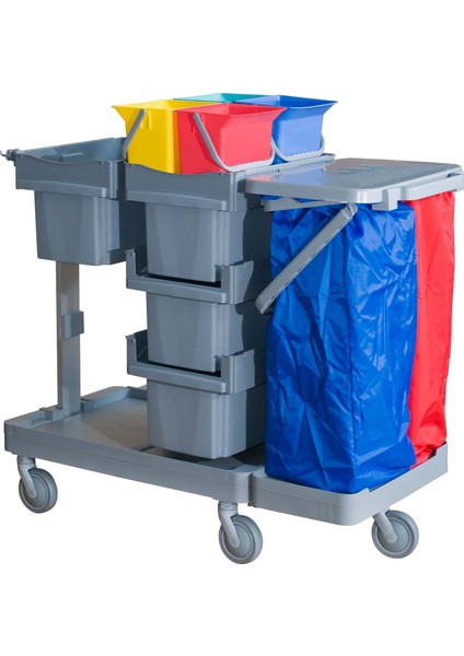 Anta H4 -Temizlik Arabası, Kat Arabası, Mop Arabası, Mop Dezenfekte Kat Arabası