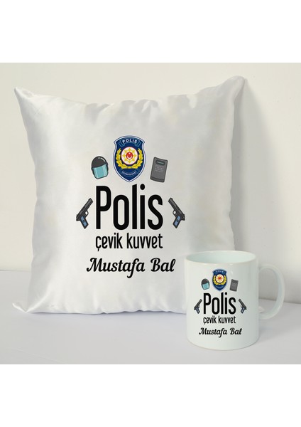 Çevik Kuvvet Polisi Kupa Bardağı ve Dekoratif Kırlenti