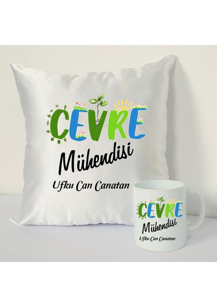 Çevre Mühendisi Kupa Bardağı ve Dekoratif Kırlenti