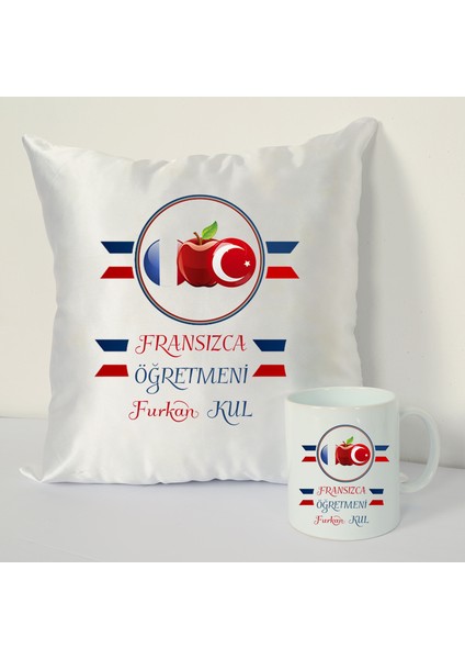 Fransızca Öğretmeni Bardağı ve Dekoratif Kırlenti