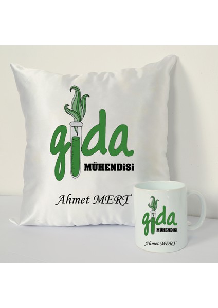 Gıda Mühendisi Bardağı ve Dekoratif Kırlenti 3