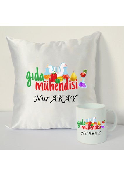 Gıda Mühendisi Bardağı ve Dekoratif Kırlenti 2