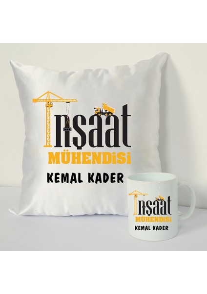 Inşaat Mühendisi Bardağı ve Dekoratif Kırlenti