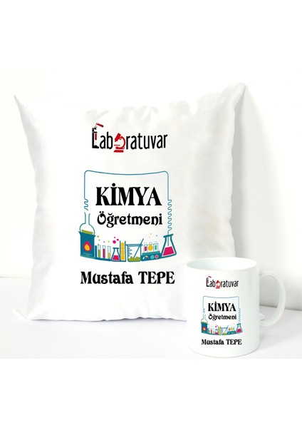 Kimya Öğretmeni Bardağı ve Dekoratif Kırlenti