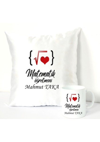 Matematik Öğretmeni Kupa Bardağı ve Dekoratif Kırlenti