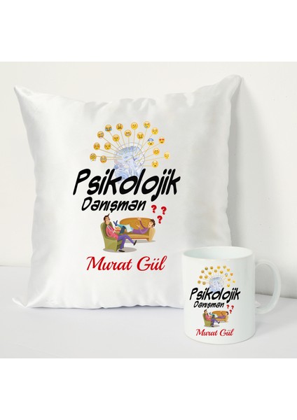 Psikolojik Danışmanı Bardağı ve Dekoratif Kırlenti