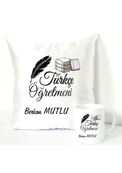 Türkçe Öğretmeni Bardağı ve Dekoratif Kırlenti