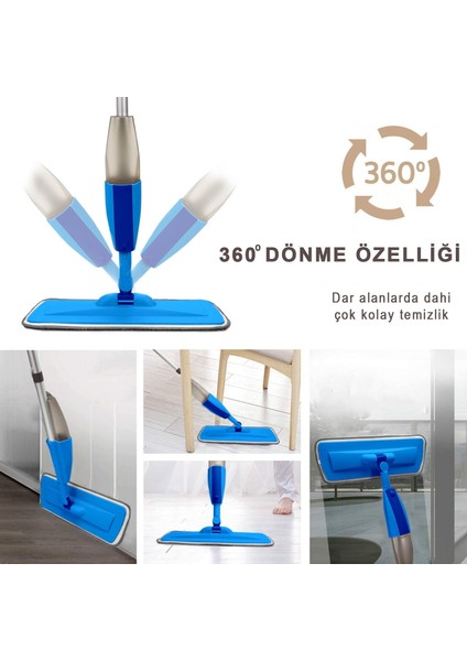 Turuncukoli Sprey Mop Yedek Bezli Çekçekli Cam Silme Aparatı Paspas Temizlik indirimleri