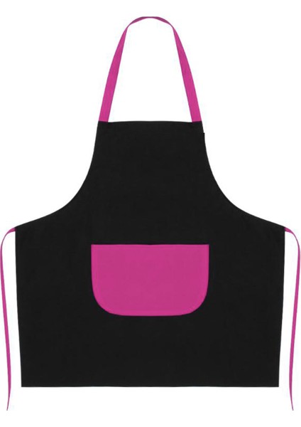 Askılı Önlük Şef Barista Aşçı Kuaför Tattoo Garson Önlüğü Fuşya