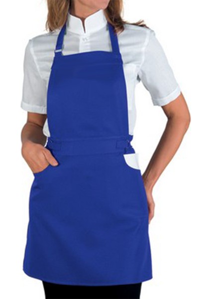 Askılı Önlük Şef Barista Aşçı Kuaför Tattoo Garson Önlüğü Saks Mavisi