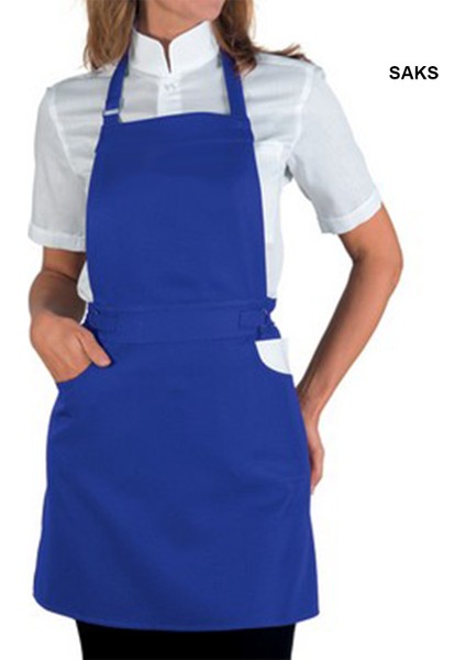 Askılı Önlük Şef Barista Aşçı Kuaför Tattoo Garson Önlüğü Saks Mavisi fiyatları