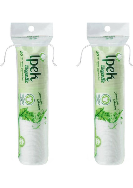 Ipek Organik Makyaj Temizleme Pedi - Disk Pamuk 2 Paket