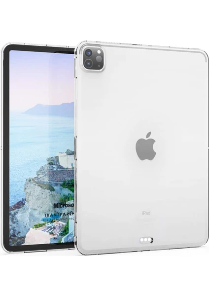 Apple iPad Pro 12.9'' 2020 4.nesil Kılıf, (A2229-A2069-A2232) Transparent Soft Beyaz