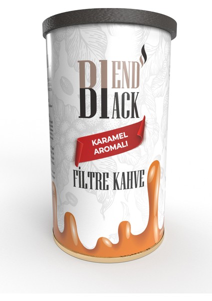 Karamel Aromalı Filtre Kahve Teneke Kutu 250 gr