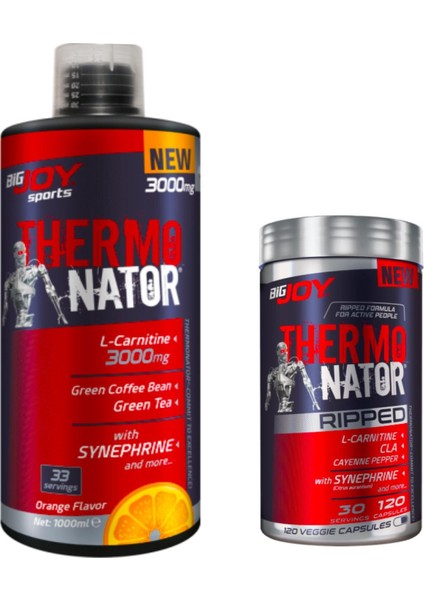 Big Joy L-Carnitine 2000 mg - Thermonator Ripped 120 Thermojenik