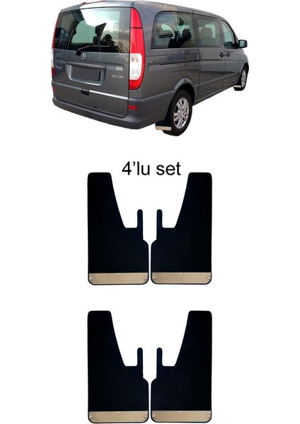 Mercedes Vito 2003-2014 4'lü Krom Paçalık Çamurluk Tozluk MRC0SX003