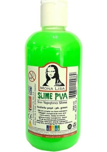 Monalisa Sıvı Slime Pva Hazır Slime Fosforlu 250 ml Yeşil